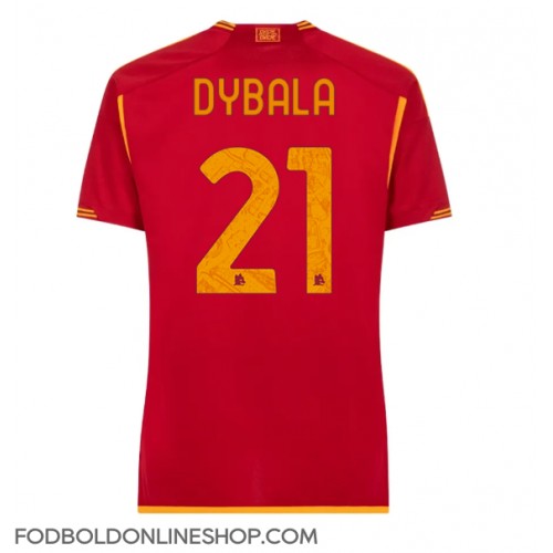 AS Roma Paulo Dybala #21 Hjemmebanetrøje Dame 2023-24 Kortærmet